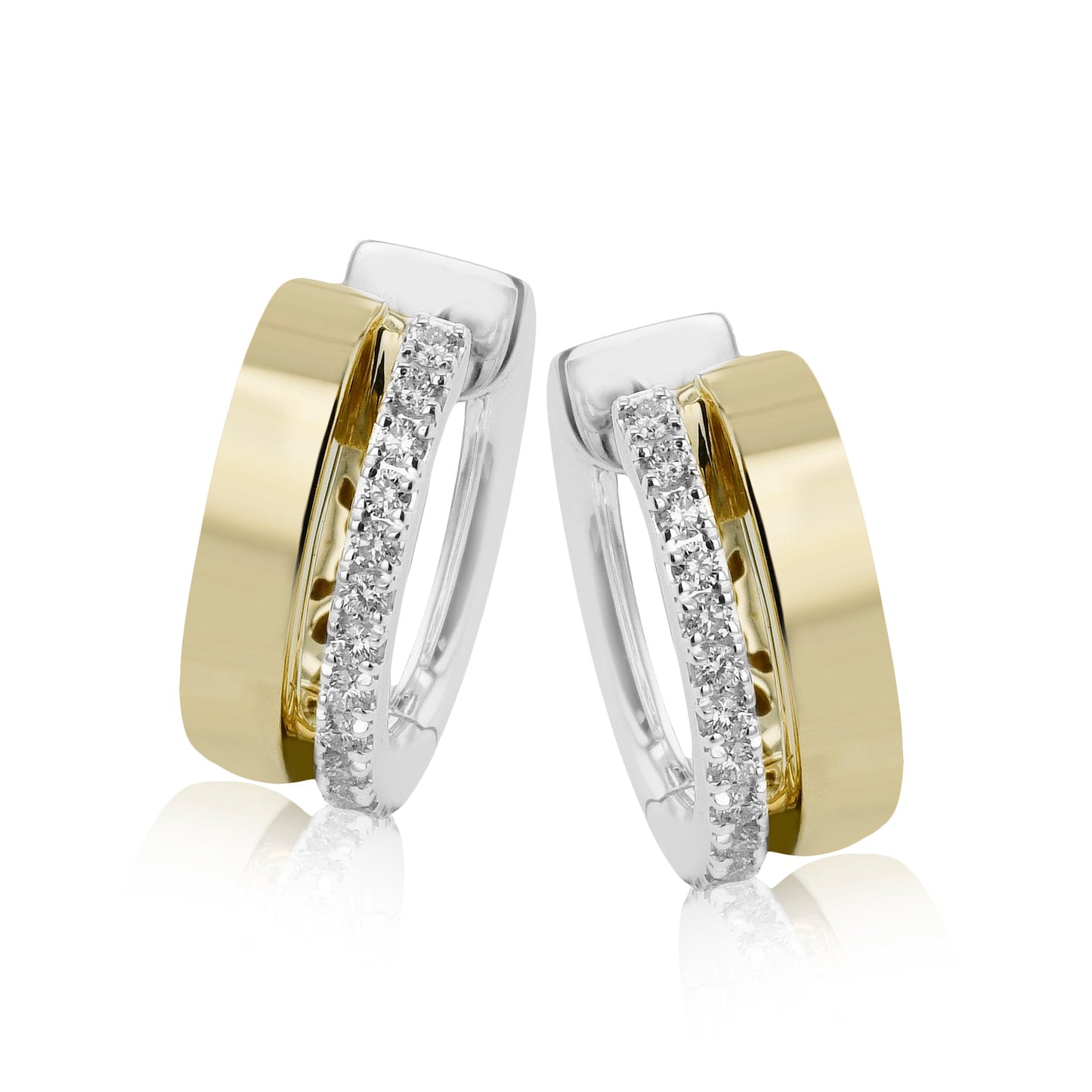 Hoop Earrings in 18k Gold with Diamonds - Simon G. Jewelry