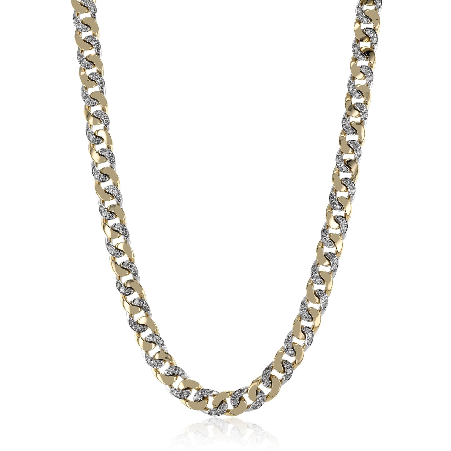 Men's Necklace In 14k Gold With Diamonds - Simon G. Jewelry
