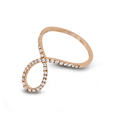 Midi Fashion Hand Ring in 18k Gold with Diamonds