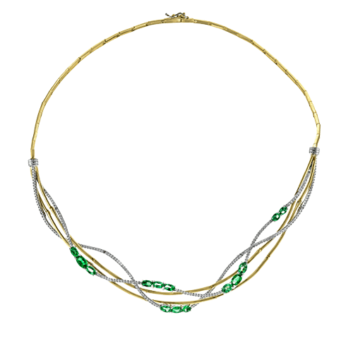 Nav.neck-color in 18k Gold with Diamonds