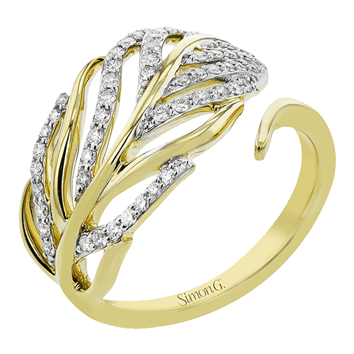 Right Hand Ring in 18k Gold with Diamonds - Simon G. Jewelry