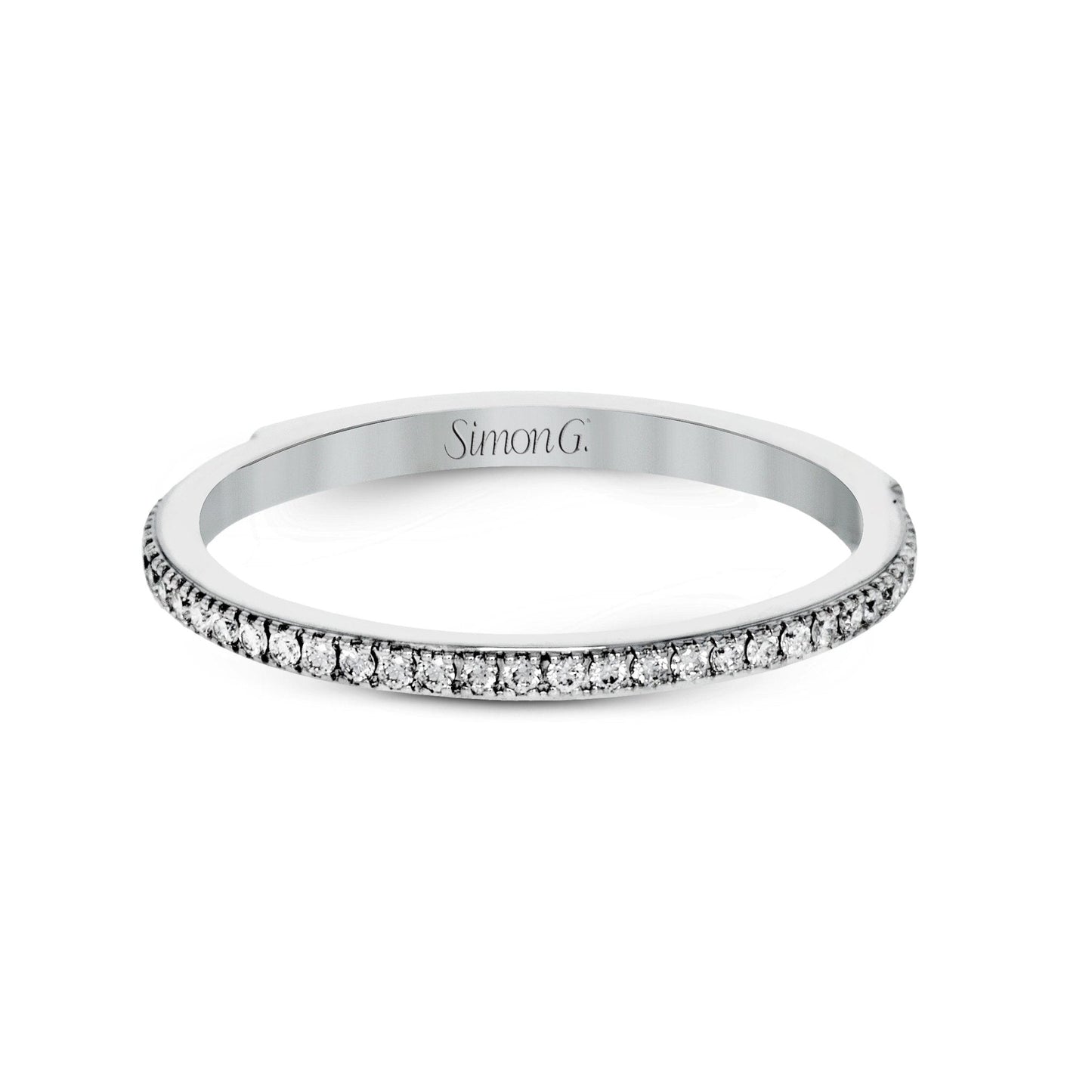 Round - cut Engagement Ring & Matching Wedding Band in 18k Gold with Diamonds - Simon G. Jewelry