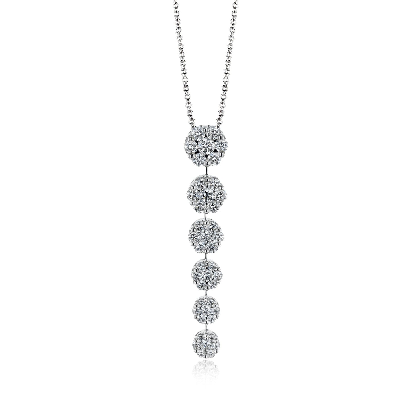 Tiered Pendant Necklace in 18k Gold with Diamonds - Simon G. Jewelry