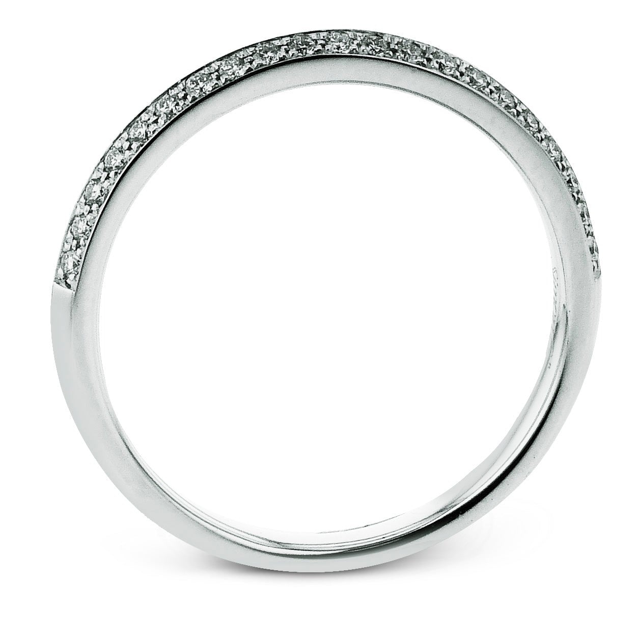 Wedding Band in 18k Gold with Diamonds