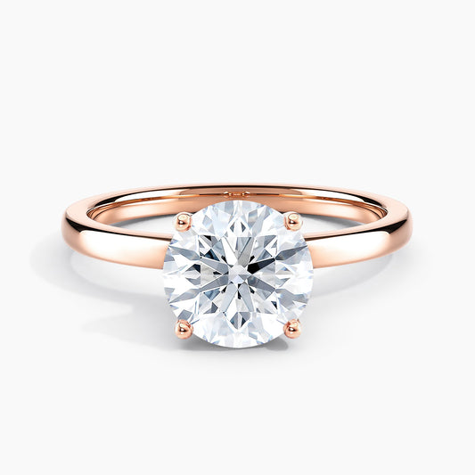 CHARLIE Ribbon Hidden Halo Solitaire Lab Grown Diamond Engagement Ring