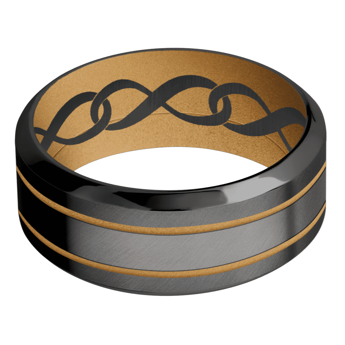 Zirconium + Anglesatin , Polish Finish + Gold