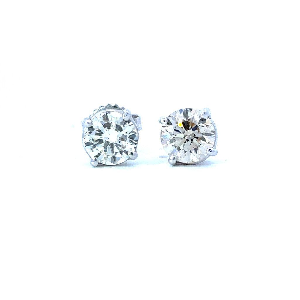 ROUND DIAMOND STUD EARRINGS (2.22 ct. tw.)IN 14K WHITE GOLD