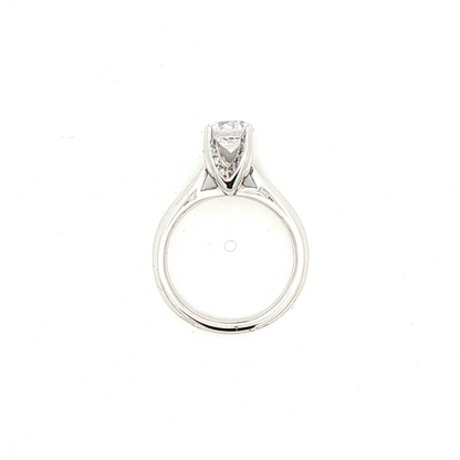 Verragio Solitaire Pave Engagement Ring in 18k White Gold