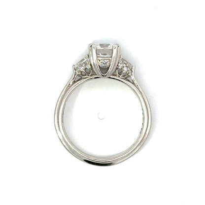 Tacori Three Stone Pear Shaped Engagement Ring in Platinum