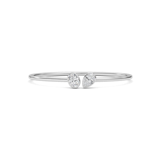 2CTW Oval Lab-Grown Diamond Bezel Bracelet 2 Stones