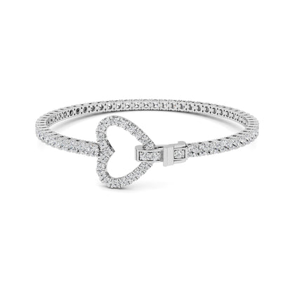 5CTW Round Lab-Grown Diamond Prong Bracelet 82 Stones
