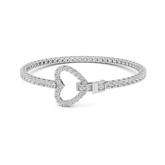 5CTW Round Lab-Grown Diamond Prong Bracelet 82 Stones