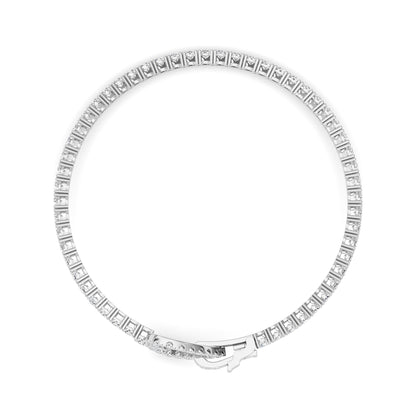 5CTW Round Lab-Grown Diamond Prong Bracelet 82 Stones