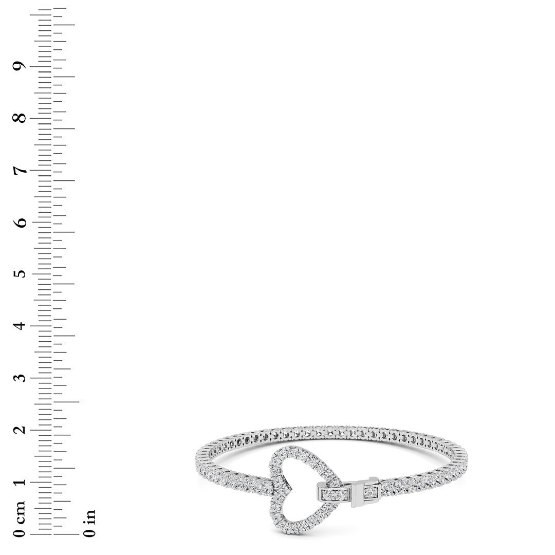 5CTW Round Lab-Grown Diamond Prong Bracelet 82 Stones