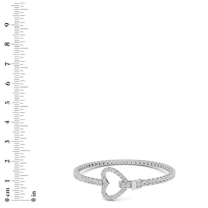 5CTW Round Lab-Grown Diamond Prong Bracelet 82 Stones