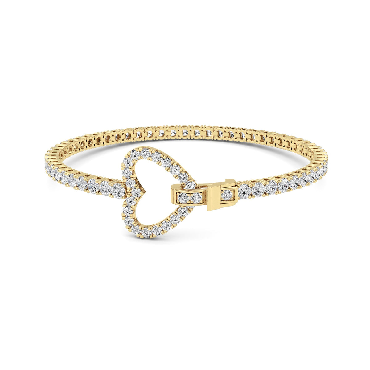 5CTW Round Lab-Grown Diamond Prong Bracelet 82 Stones