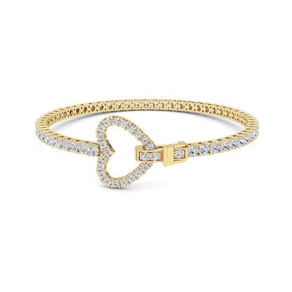 5CTW Round Lab-Grown Diamond Prong Bracelet 82 Stones