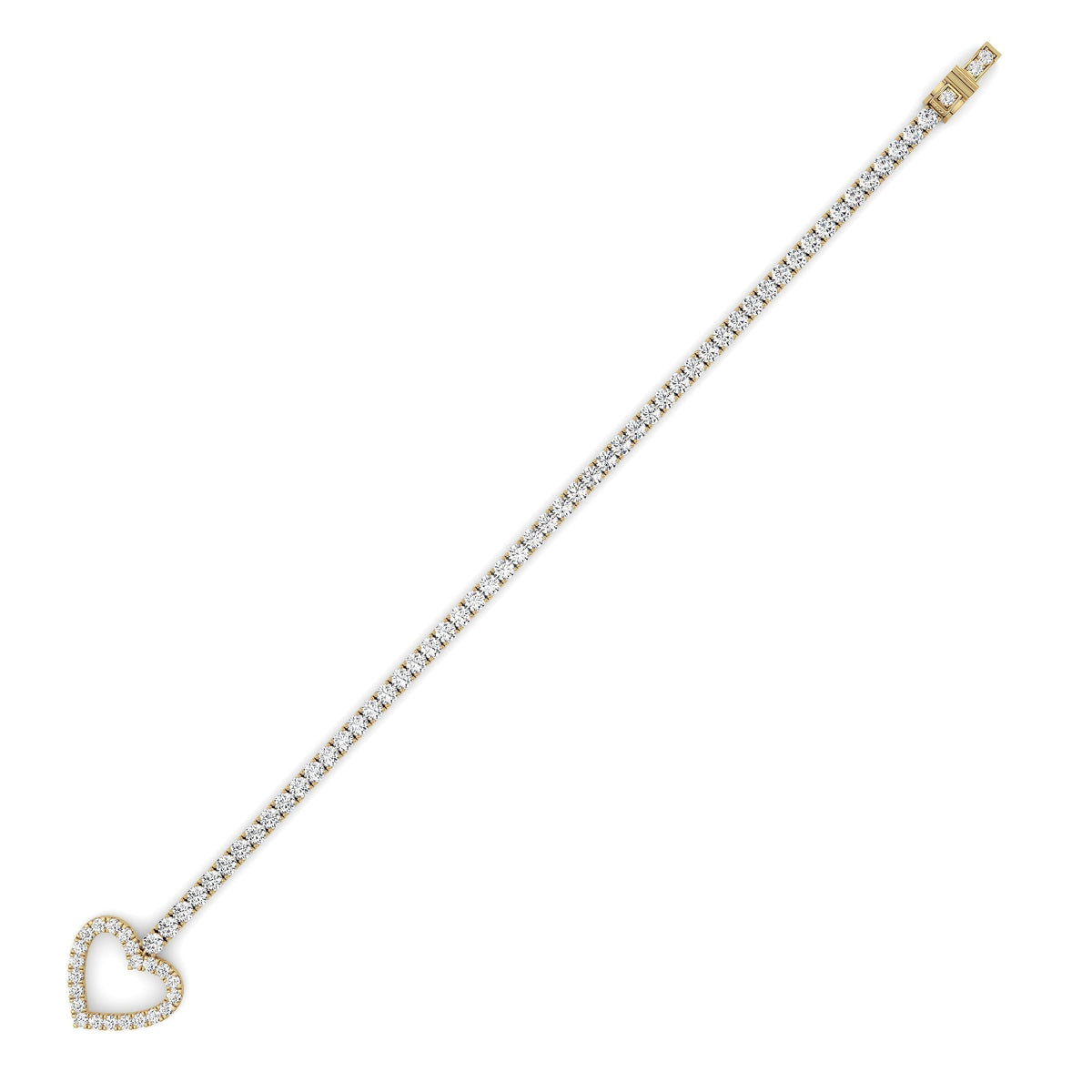 5CTW Round Lab-Grown Diamond Prong Bracelet 82 Stones