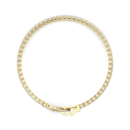 5CTW Round Lab-Grown Diamond Prong Bracelet 82 Stones