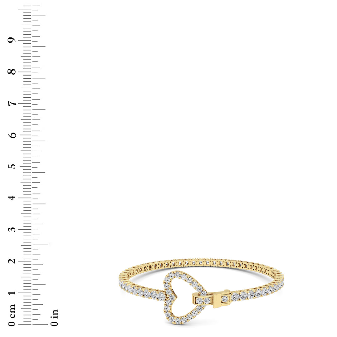 5CTW Round Lab-Grown Diamond Prong Bracelet 82 Stones