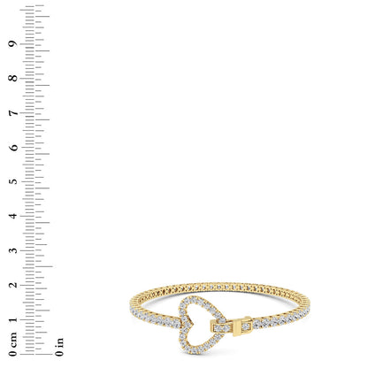 5CTW Round Lab-Grown Diamond Prong Bracelet 82 Stones