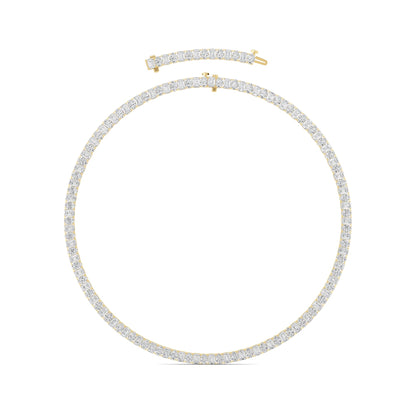 33CTW Emerald Lab-Grown Diamond Prong Necklace 128 Stones