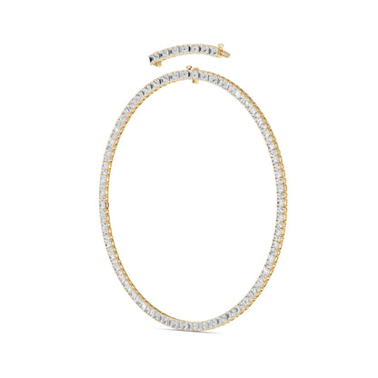 33CTW Emerald Lab-Grown Diamond Prong Necklace 128 Stones