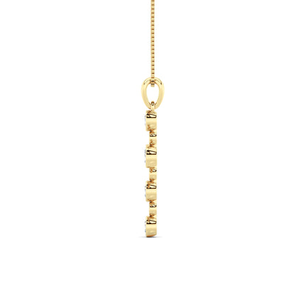 1CTW Round Lab-Grown Diamond Bezel Cross Pendant Necklace