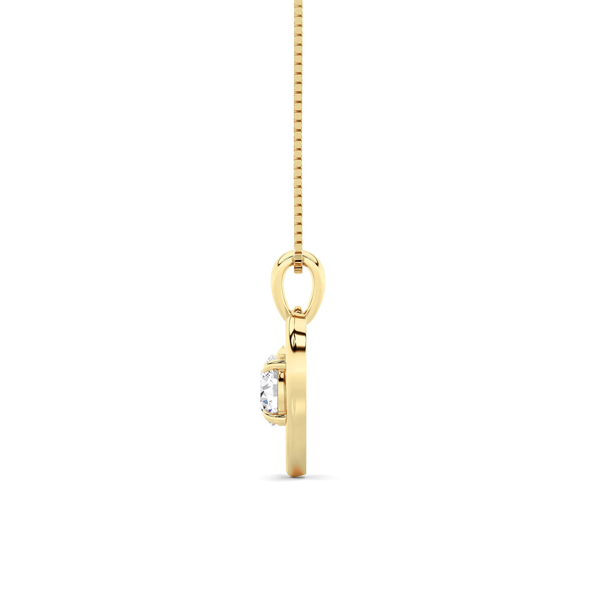1CTW Round Lab-Grown Diamond Prong XO Heart Pendant Necklace