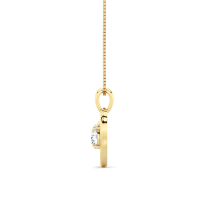 1CTW Round Lab-Grown Diamond Prong XO Heart Pendant Necklace