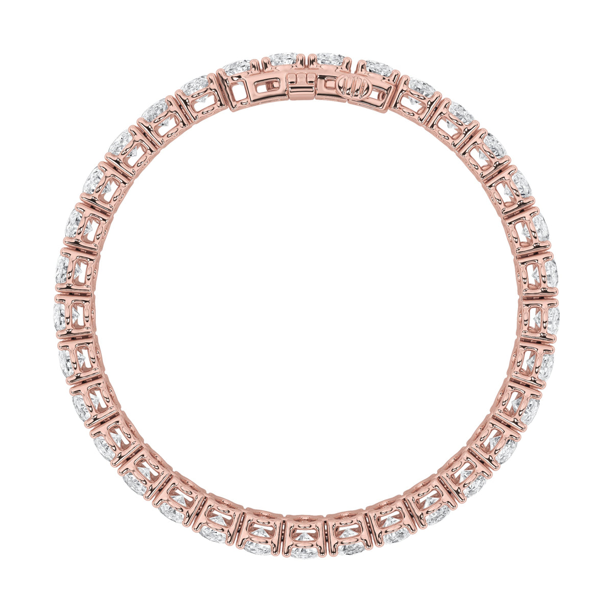 16.5CTW Oval Lab-Grown Diamond Prong East West Line Bracelet 41 Stones
