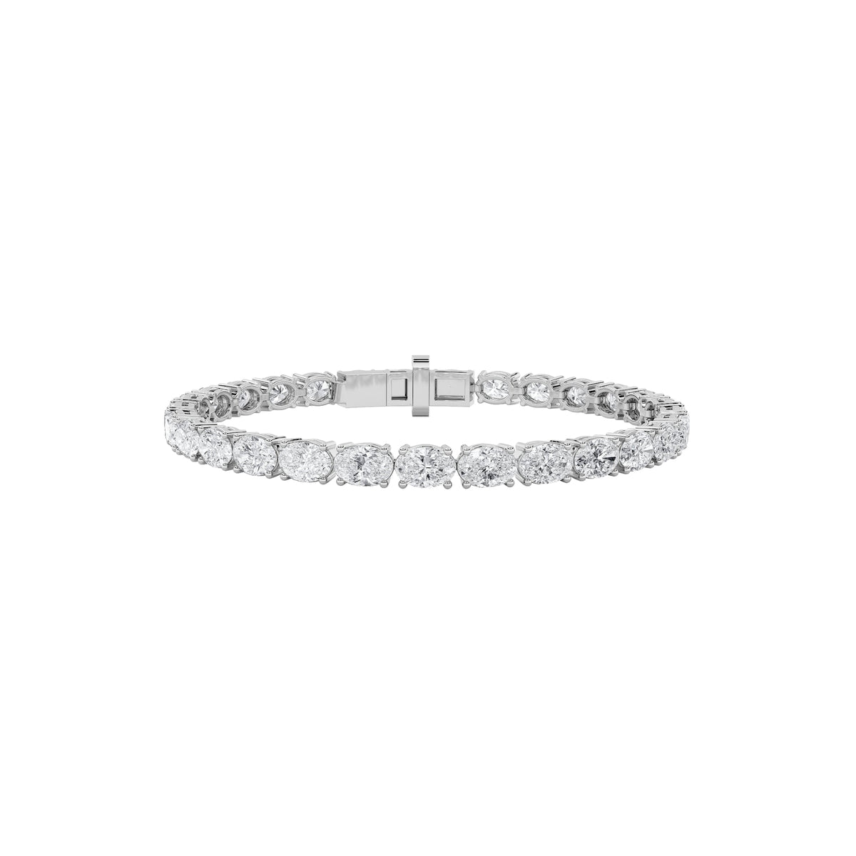 12CTW Oval Lab-Grown Diamond Bracelet 29 Stones