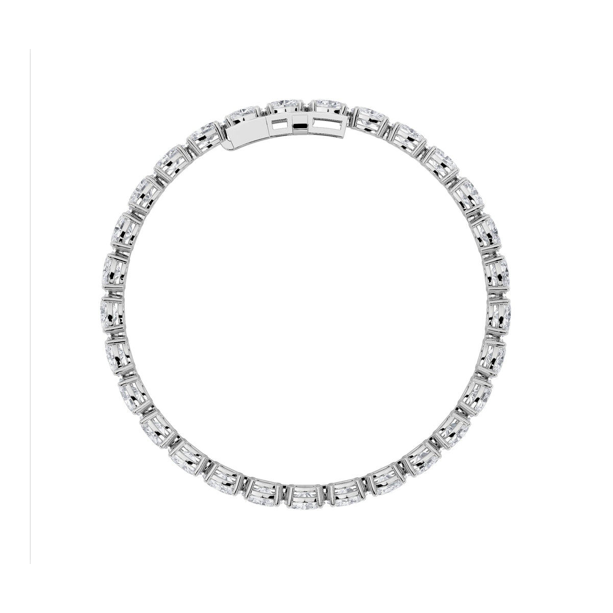 12CTW Oval Lab-Grown Diamond Bracelet 29 Stones