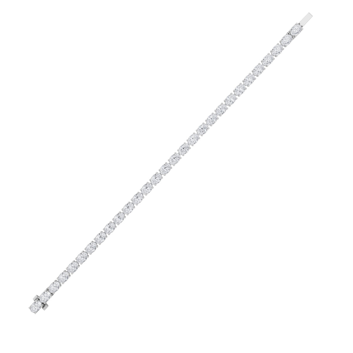 12CTW Oval Lab-Grown Diamond Bracelet 29 Stones