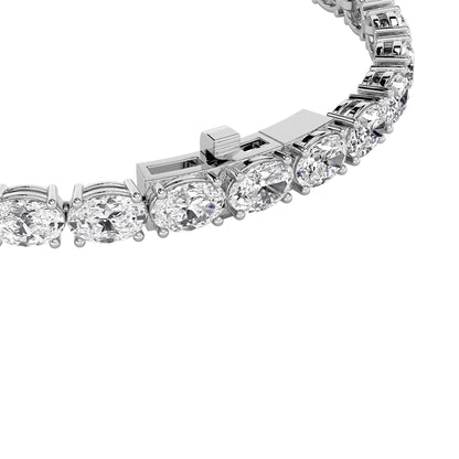 12CTW Oval Lab-Grown Diamond Bracelet 29 Stones