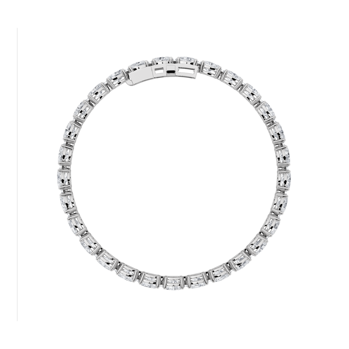8CTW Oval Lab-Grown Diamond Prong Bracelet 35 Stones