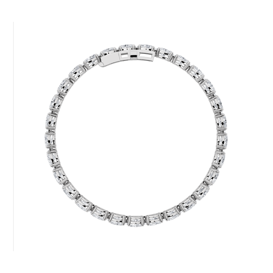 8CTW Oval Lab-Grown Diamond Prong Bracelet 35 Stones