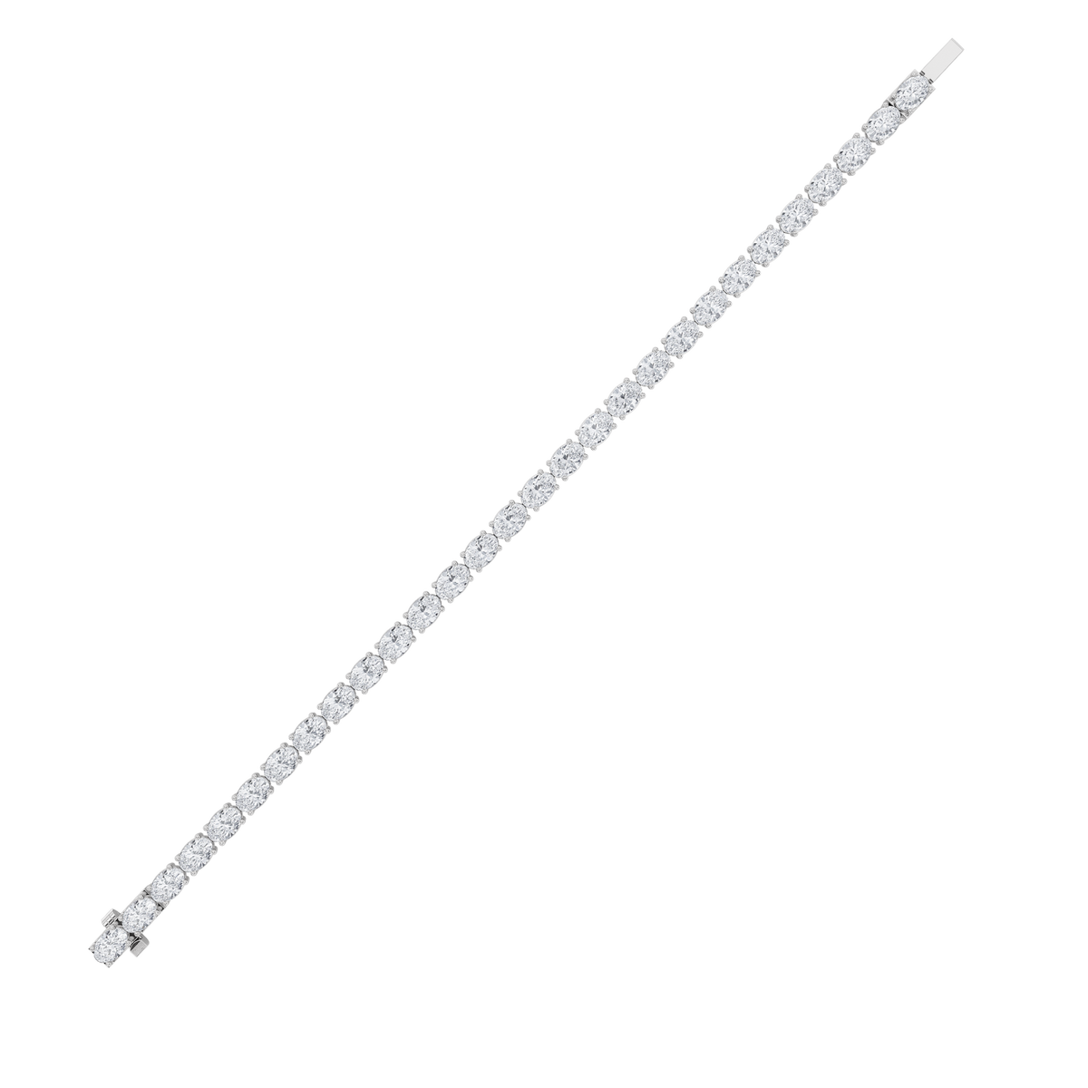 8CTW Oval Lab-Grown Diamond Prong Bracelet 35 Stones