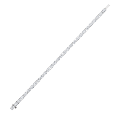 8CTW Oval Lab-Grown Diamond Prong Bracelet 35 Stones