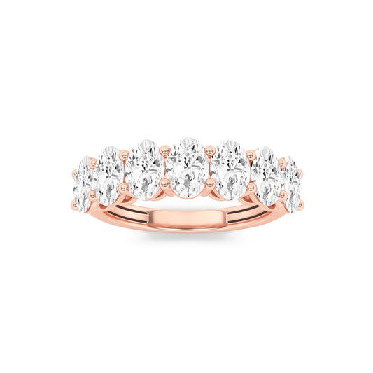2.25CTW Oval Lab-Grown Diamond Ring 7 Stones