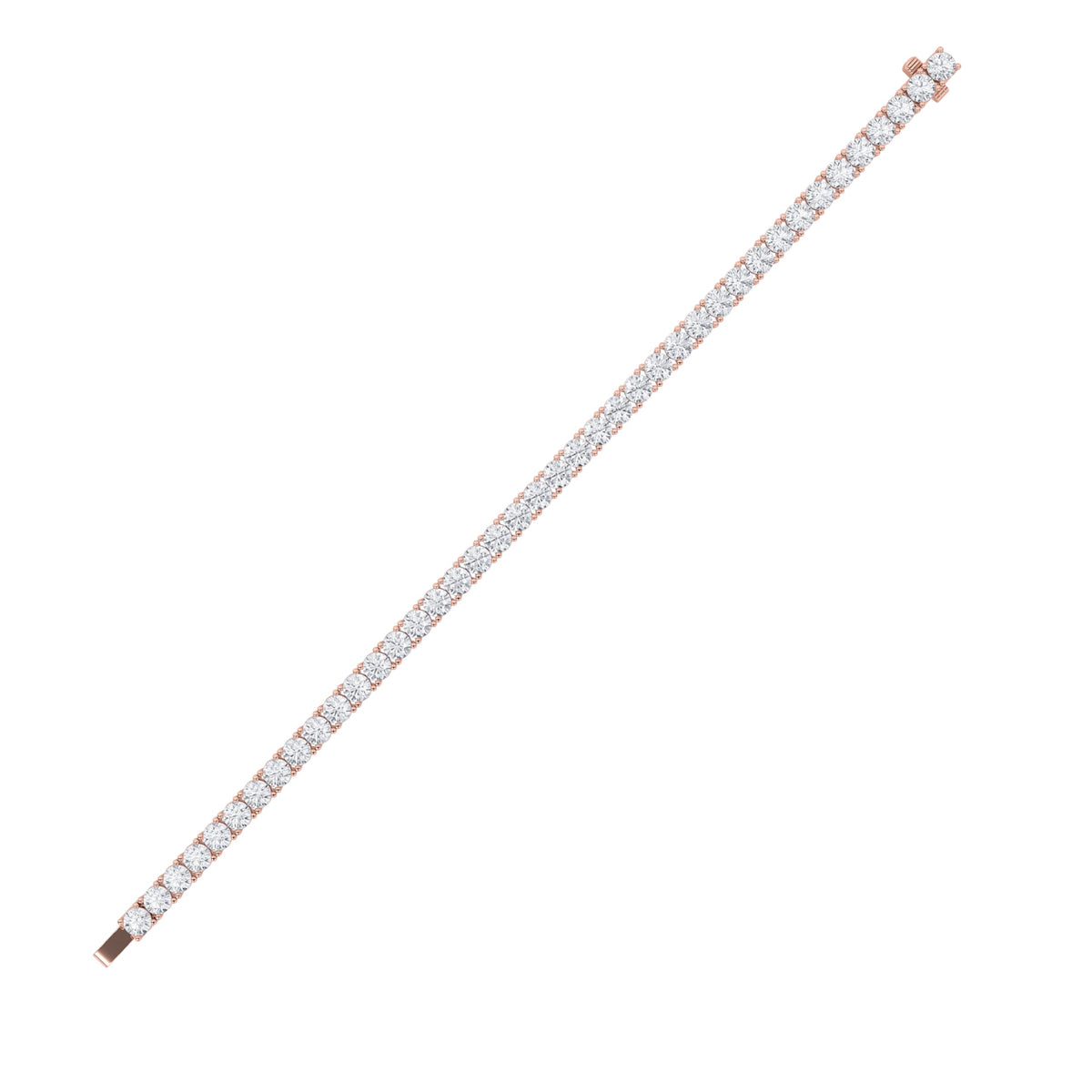 14CTW Round Lab-Grown Diamond Prong Classic Tennis Bracelet 35 Stones
