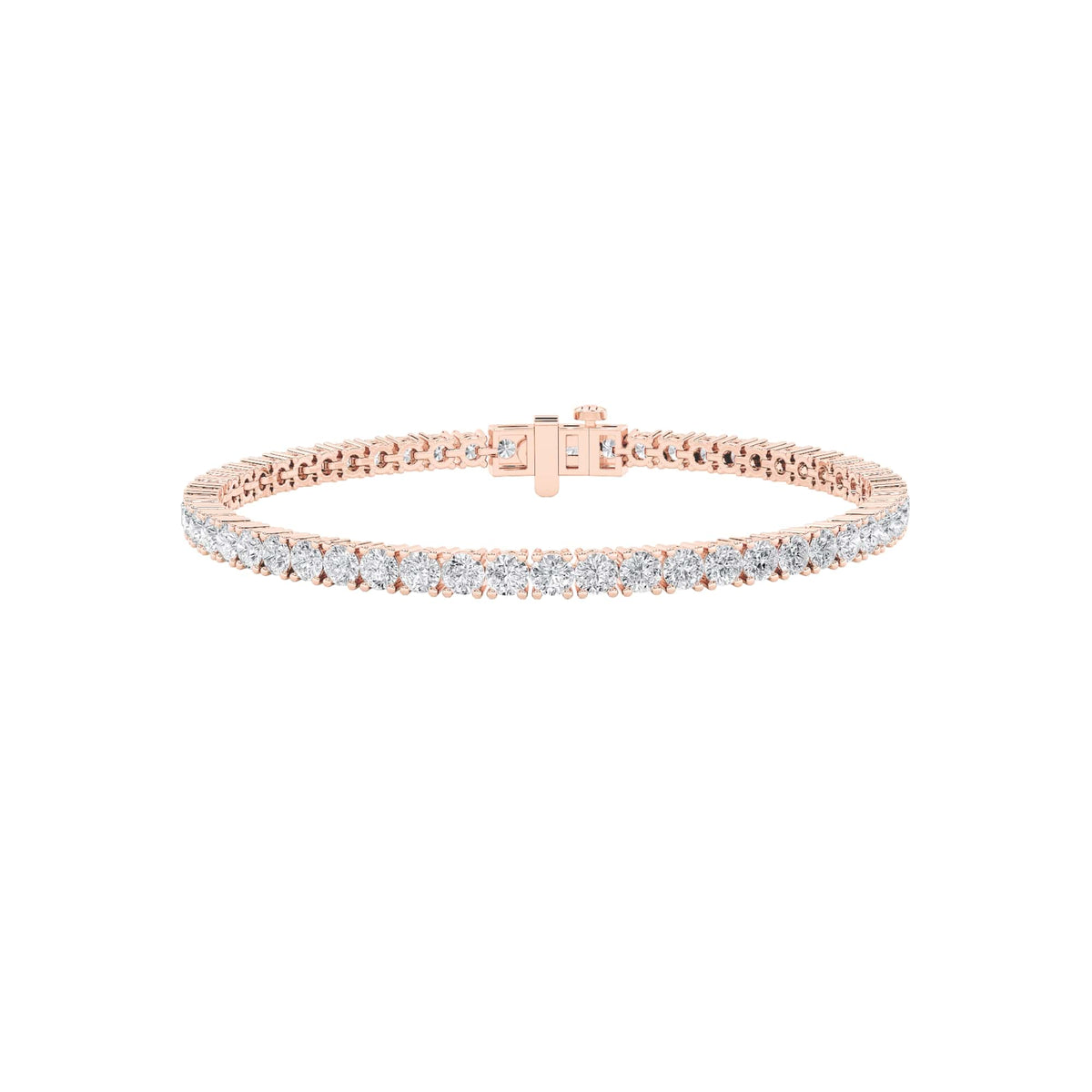 6CTW Round Lab-Grown Diamond Prong Tennis Bracelet 56 Stones