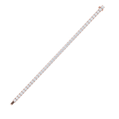 6CTW Round Lab-Grown Diamond Prong Tennis Bracelet 56 Stones