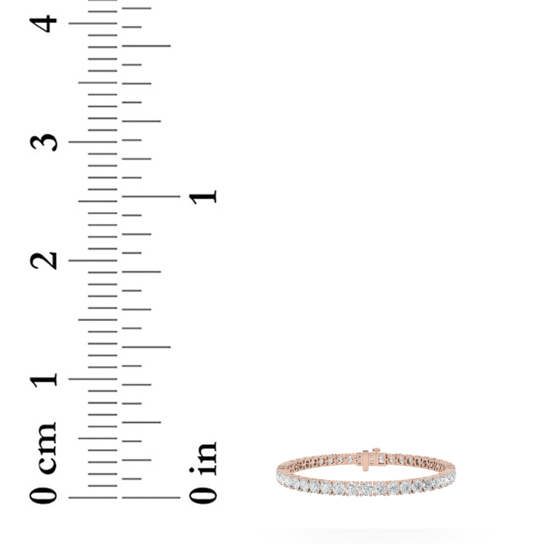 9CTW Round Lab-Grown Diamond Prong Classic Tennis Bracelet 47 Stones