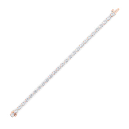 7CTW Pear Lab-Grown Diamond Prong Fancy Line Bracelet 28 Stones