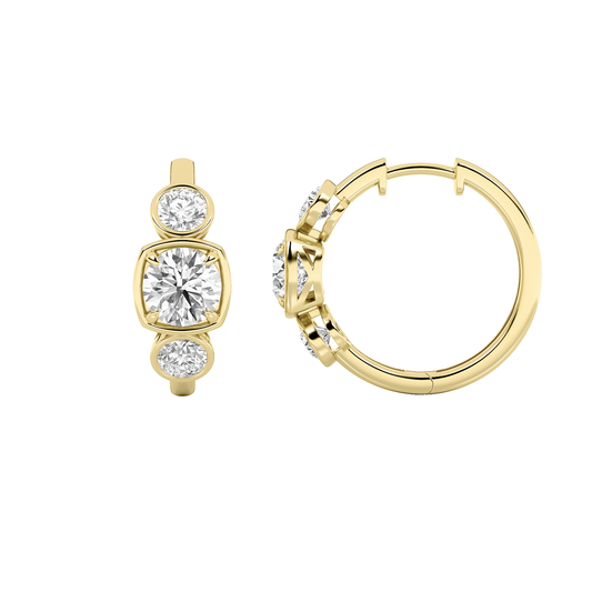 3CTW Round Lab-Grown Diamond Earring 6 Stones