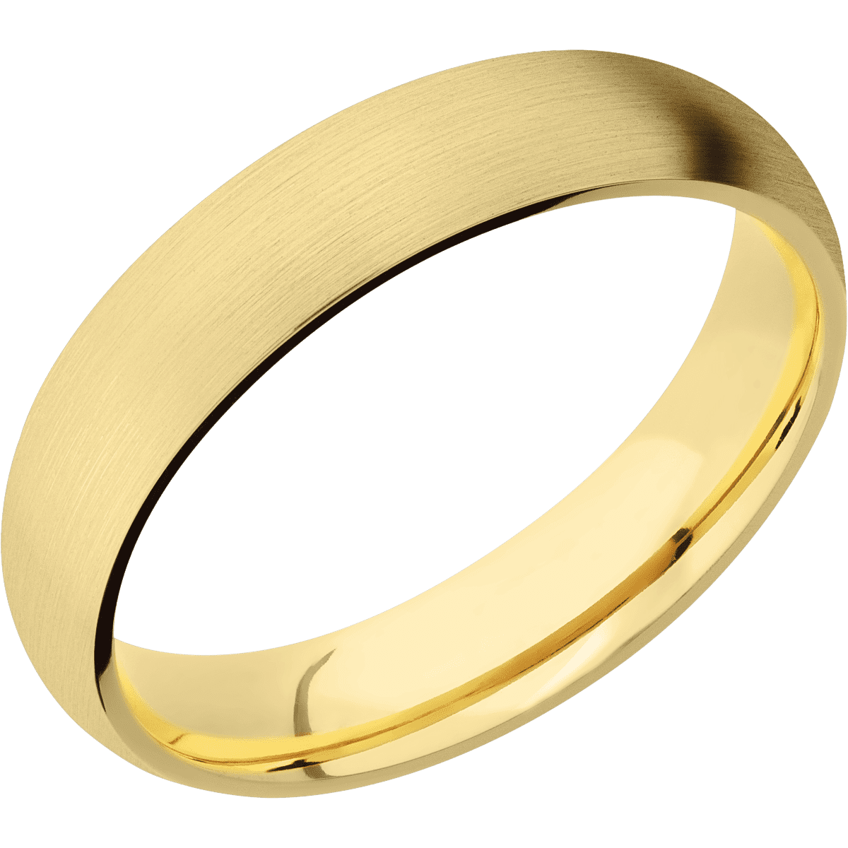 14K Yellow Gold + Satin Finish