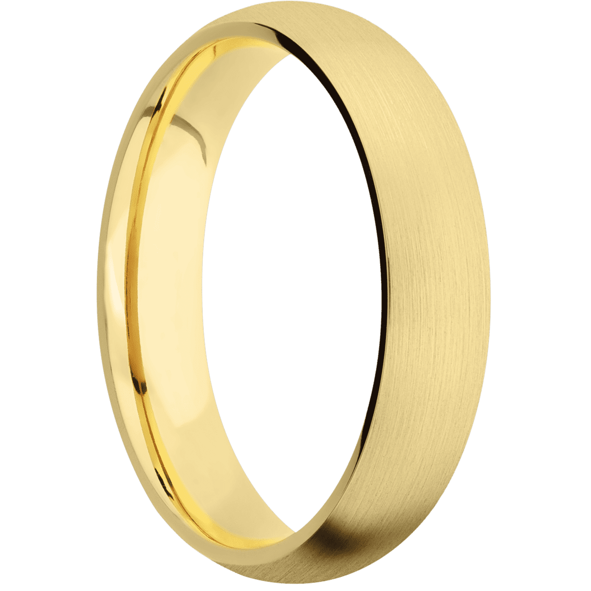 14K Yellow Gold + Satin Finish