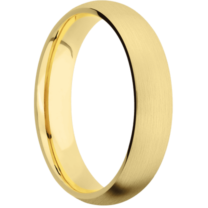 14K Yellow Gold + Satin Finish