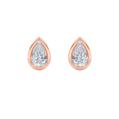 2CTW Pear Lab-Grown Diamond Prong Stud Earrings 2 Stones